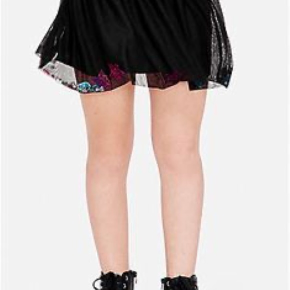 JUSTICE Girls Black Tutu Skort Embellished Hem XL - Picture 6 of 6